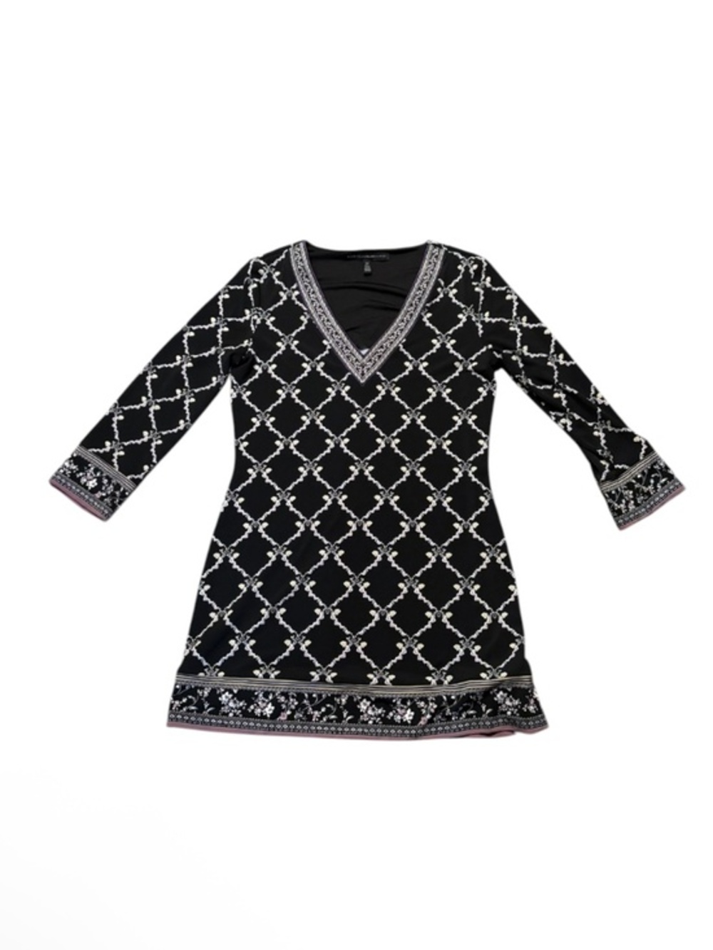 White House black market black purple lavender tunic top mini dress xs